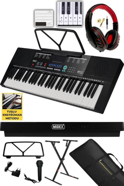 PS-2500KS LED Ekran 61 Tuşlu Org Klavye (Stand Çanta Kulaklık Adaptör Notalık Metod)