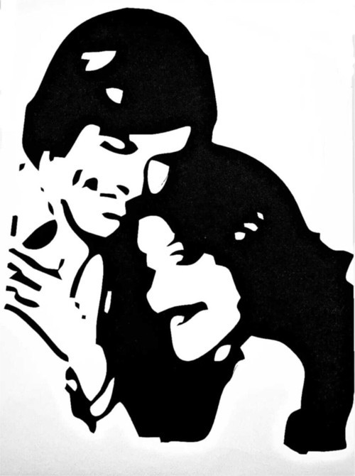 Sticker Sevgiliye Özel Siyah 20*25