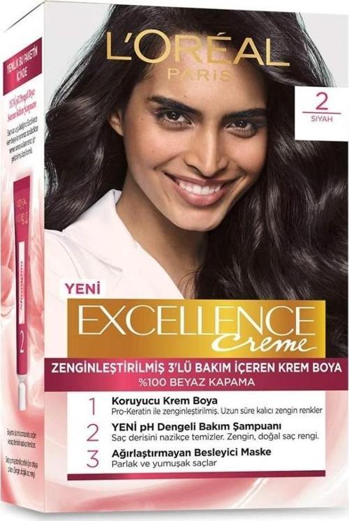 Excellence Creme Saç Boyası 2 Siyah