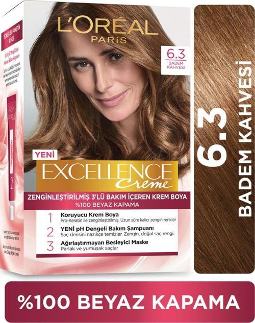 Excellence Creme Saç Boyası 6.30 Badem Kahvesi