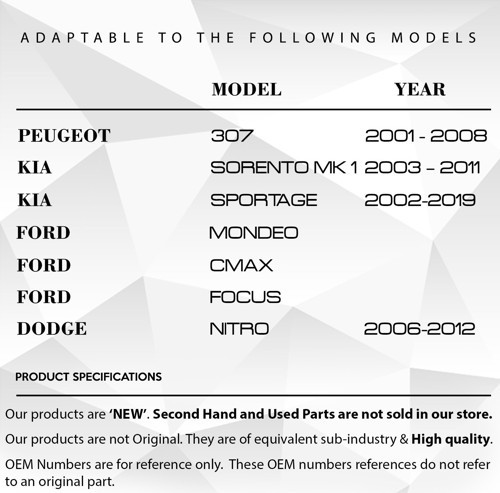 Alpha Auto Part KIA Sorento Sportage için Sunroof Tamir Seti Cam Kılavuz 5