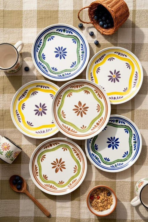 Moderna - 6'lı Porselen Pasta Tabağı Leo