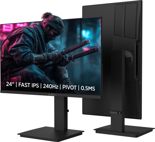 Ravel R45 24'' 240Hz 0.5Ms Fast IPS FHD Pivot Gaming Monitör (Sıfır Ölü Piksel Garantili)