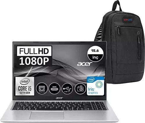 Aspire 3 A315-58 Intel Core I5-1135G7 16GB 256GB SSD Freedos 15,6 Fhd Taşınabilir Bilgisayar +Çanta