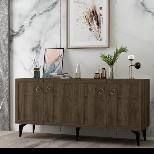Dört Kapaklı 150 cm Selen Konsol Ceviz - Ceviz