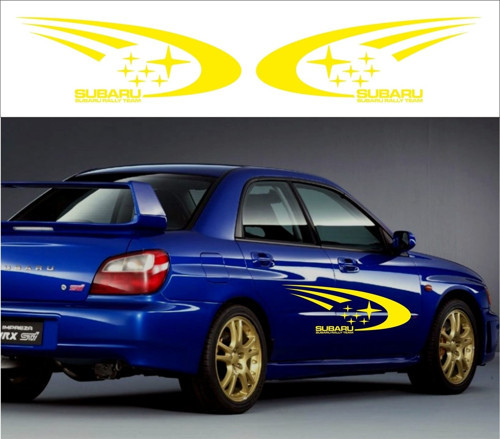 Subaru Rally Team Büyük Kapı Sağ Sol Sticker Set 80*30 Cm