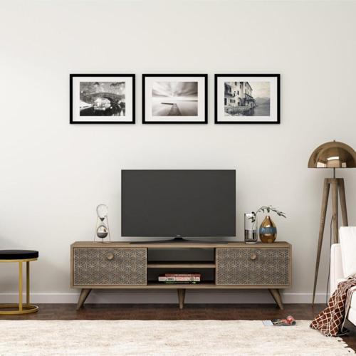 Holywood Tv Ünitesi Alt Modül Ceviz - Antrasit