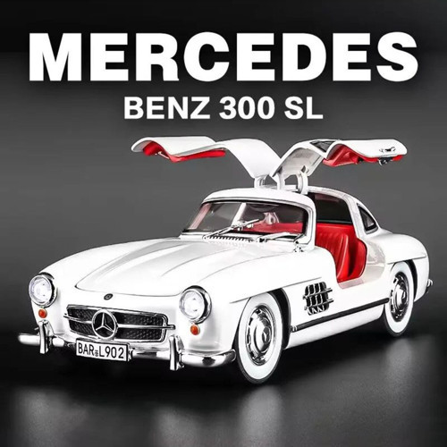 Mercedes Benz 300SL Model Diecast Araba Koleksiyonluk Eski 1954 Mercedes 300 SL Araba 1:24 Sesli