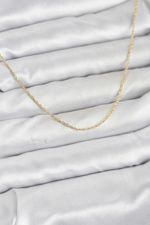 CM 14K Gold Renk Burgu Model 60 cm Kadın Kolye