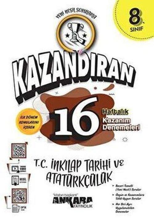 8. Sınıf T. C. İnkılap Tarihi ve Atatürkçülük Kazandıran 16 Haftalık Kazanım Denemeleri