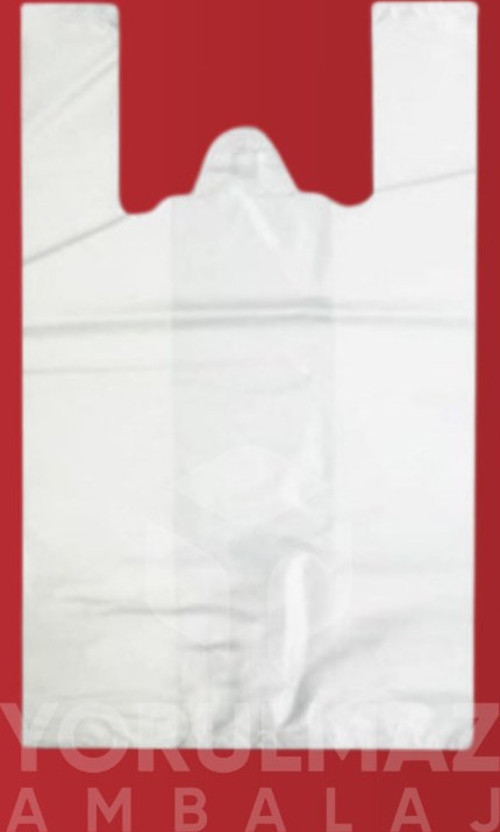 Beyaz Atlet Poşet Battal Boy 43×70 cm – Kalın & Dayanıklı Market-Manav Poşeti, Saplı, Taşıma Kapasit