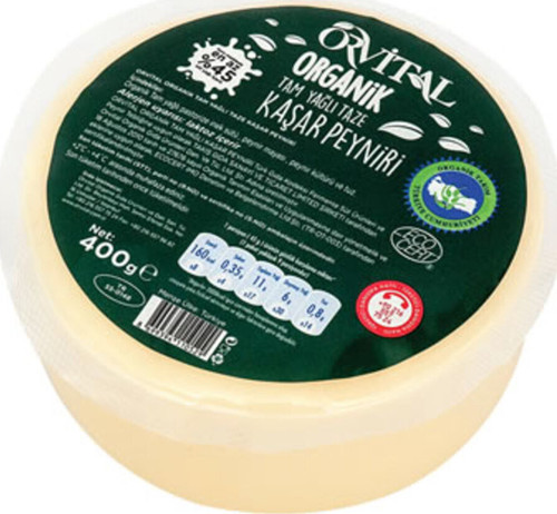 Organik Tam Yağlı Taze Kaşar Peyniri 400 G | Kahvaltı Ve Tost İçin