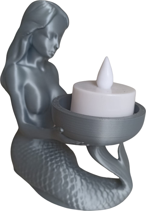 Modern Deniz Kızı Figürlü Mumluk - 4 Renk Seçeneği - Estetik Dekoratif Biblo Masa Üstü Aksesuar