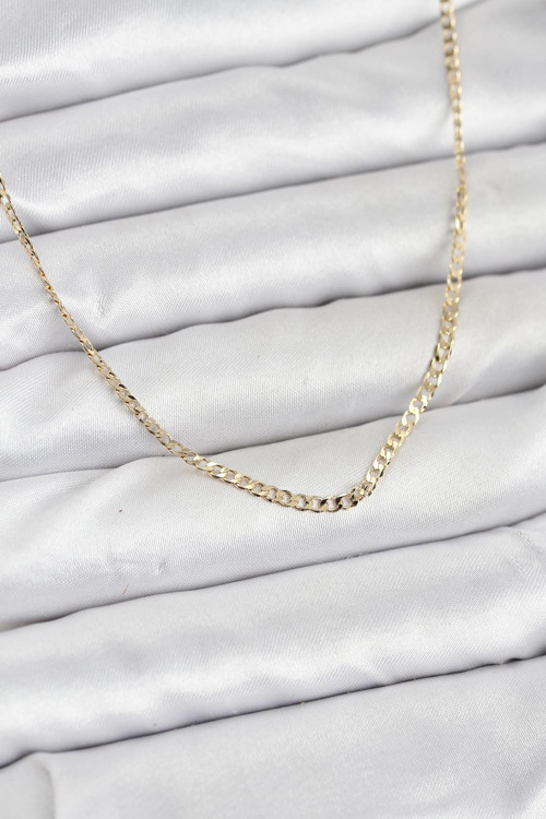 CM 14K Gold Renk Pirinç Zincir Model Kadın Kolye - EBJ260207W39383