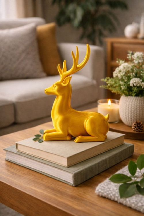 Dekoratif Geyik Biblo | Ev & Ofis İçin Şık Masa ve Salon Süsü