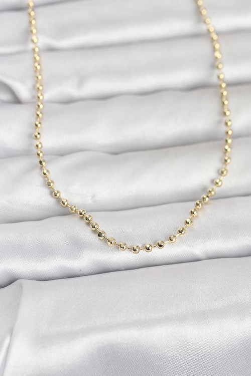 CM 14K Gold Renk Top Zincirli Model 60 cm Kadın Kolye - EBJ260207W39424