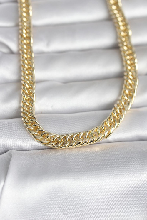 CM 14K Gold Renk Kalın Zincir Model 60 cm Kadın Kolye - EBJ260207W39464