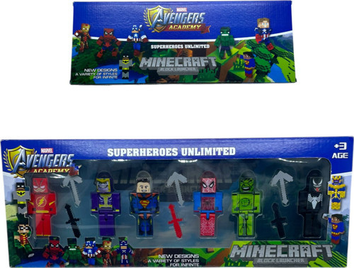 Avengers Temalı minecraft Karakterleri 12 Parça Figür Oyuncak
