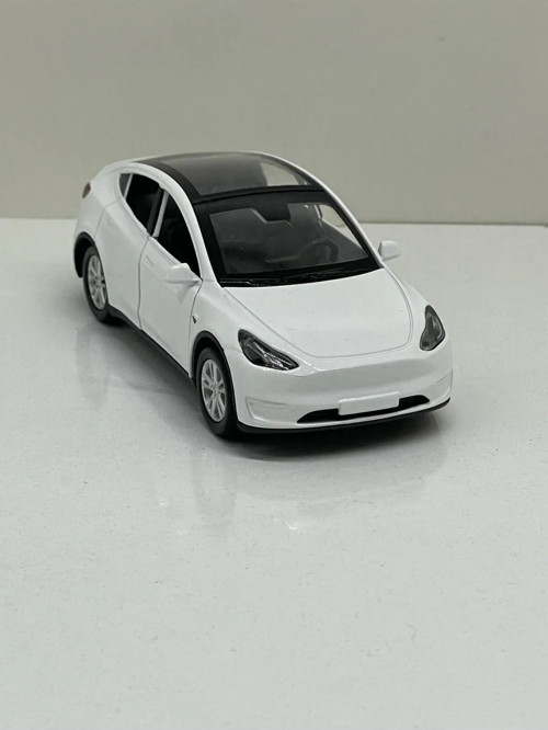 Tesla Model Y Koleksiyonluk Metal Sesli Işıklı Diest Car Oyuncak model Araba 12 cm