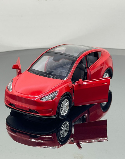 Tesla Model Y Koleksiyonluk Metal Sesli Işıklı Diest Car Oyuncak model Araba 12 cm