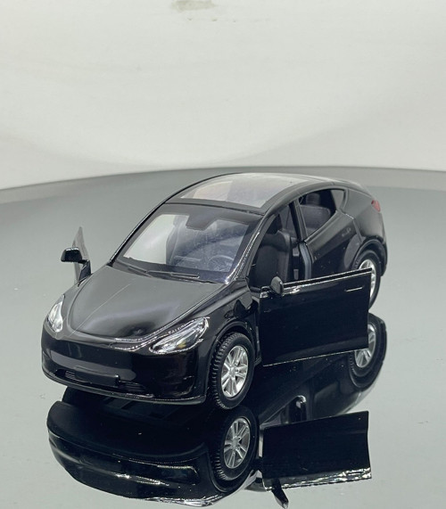 Tesla Model Y Koleksiyonluk Metal Sesli Işıklı Diest Car Oyuncak model Araba 12 cm
