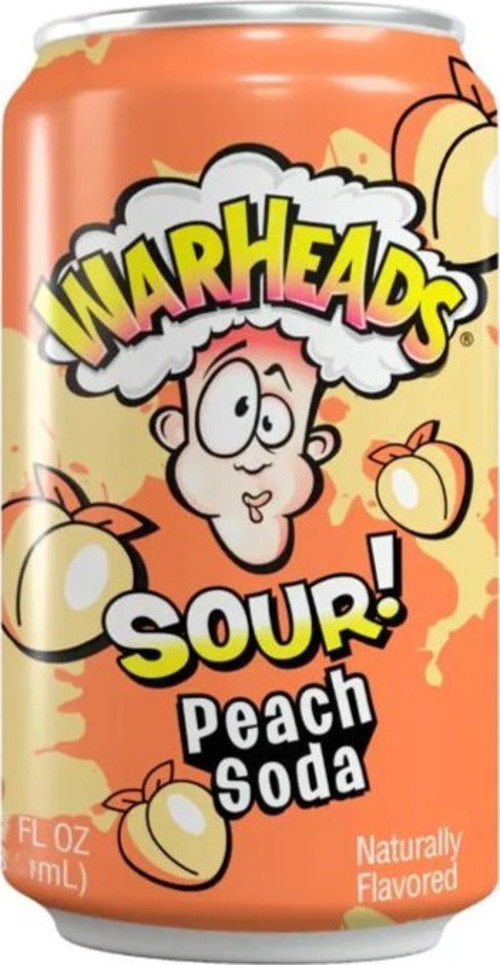 Warheads Sour Peach Soda - Ekşi Şeftali Aromalı Gazlı İçecek 330ml