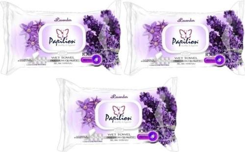 Islak Havlu 100 Yaprak Lavanta 3'Lü Set