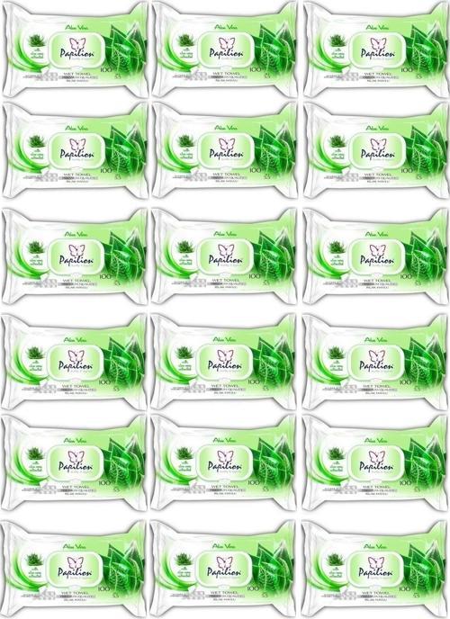 Islak Havlu Mendil 100 Yaprak Aloevera 18 Li Set
