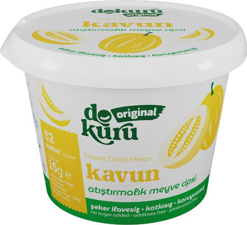 Kavun Kuru Meyve Cipsi - Dondurularak Kurutulmuş Freeze Dried Çıtır Kavun