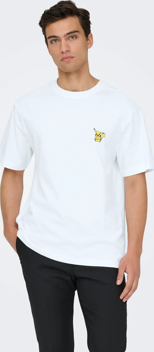 Erkek Pokémon Figürlü Beyaz T-Shirt - 22037659