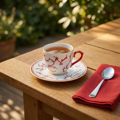Presıdent Hand Made Desenli Porselen Çay Fincanı Takımı 170 cc