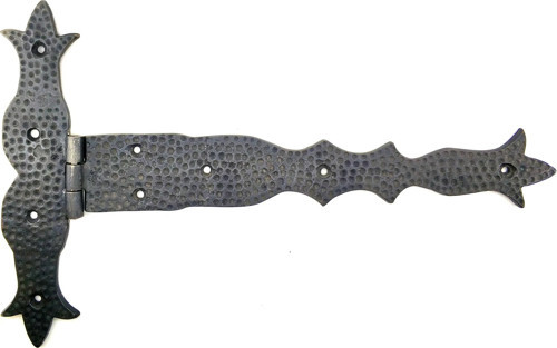 Antika Tarz Dekoratif Pirinç Kuyruklu Dövme Menteşe - 251x393 Mm, Oksit