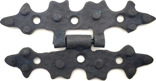 Antika Tarz Dekoratif Pirinç Yıldız Menteşe - 84x44 Mm, Oksit