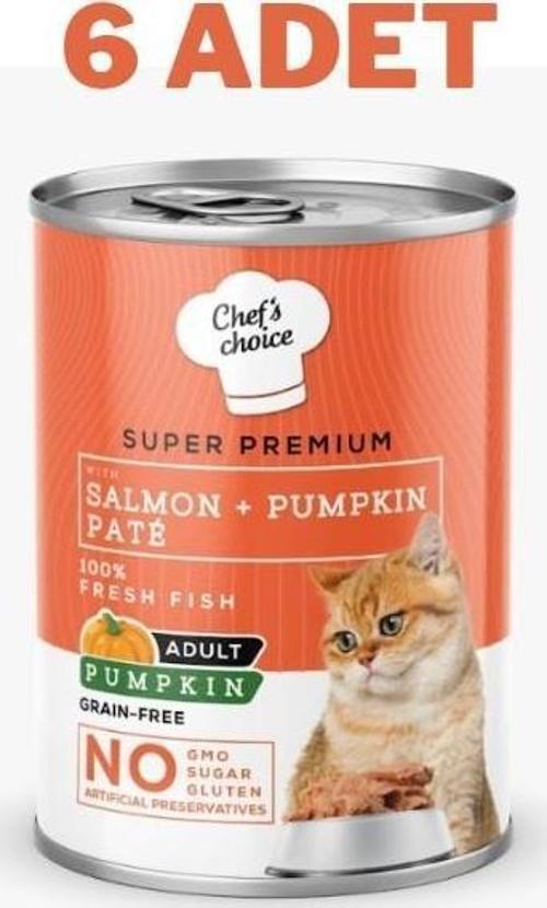 Salmon Pumpkin Somonlu Balkabaklı Pate Kedi Konservesi 6 x 400 gr
