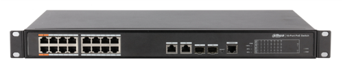 PFS4218-16ET-240-V2, 16 Port, MegaBit, 16 Port PoE, 240W, +2 Port Combo SFP, +2 Port GigaBit Uplink, Yönetilebilir