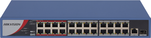 HIKVISION DS-3E0326P-E/M(B), 24 Port, MegaBit, 24 Port PoE, 250W, +1 Port GigaBit Uplink, +1 Port GigaBit SFP, Yönetilem