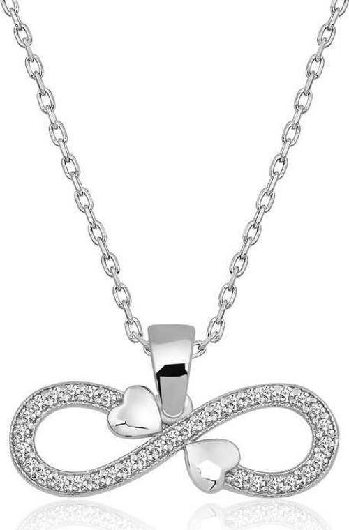 925 Ayar Gümüş Sonsuzluk Kalpler Kadın Gümüş Kolye