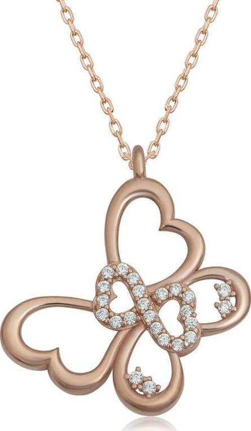 925 Ayar Gümüş Sonsuzluk Kelebek Kadın Gümüş Kolye