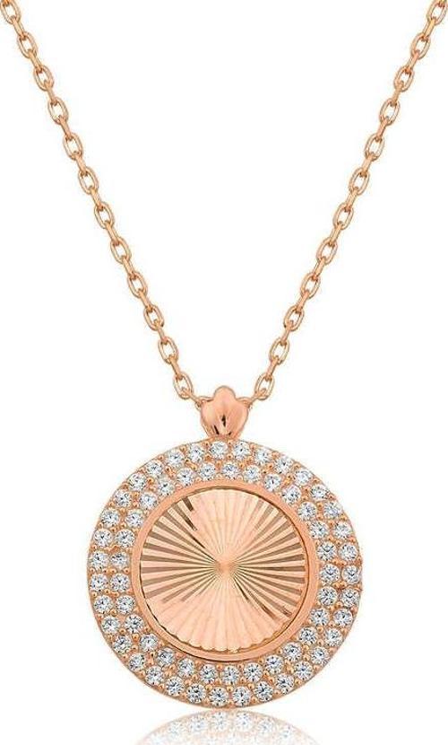 925 Ayar Gümüş Oval Fırfır Kadın Gümüş Kolye