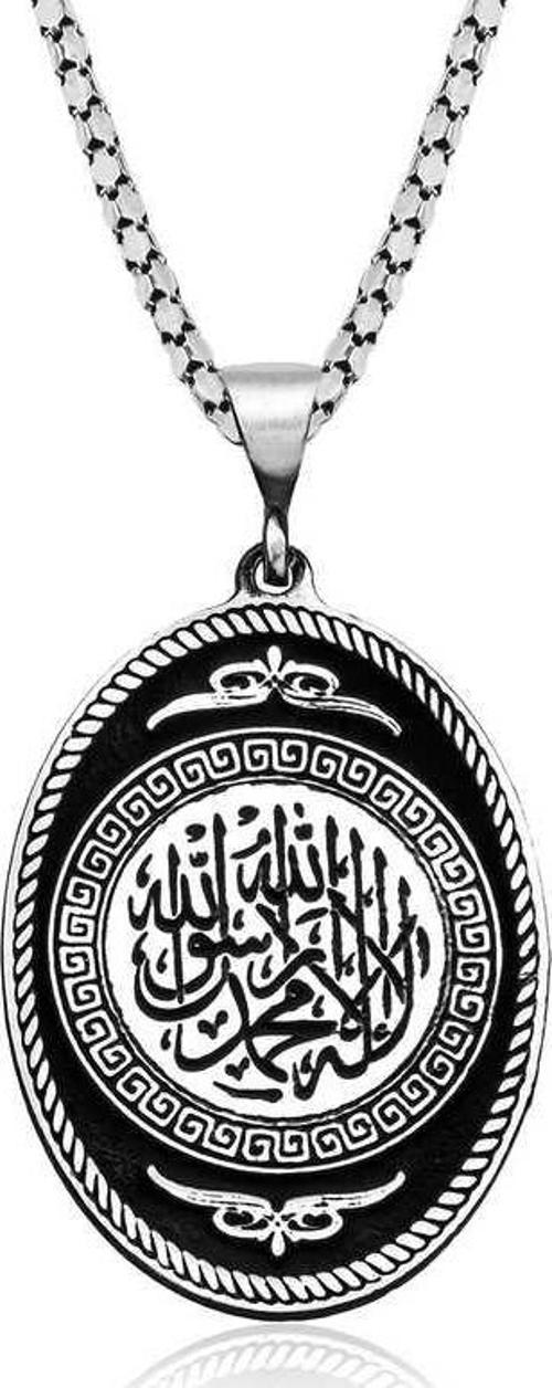 925 Ayar Gümüş Kelime-i Tevhid Kolye