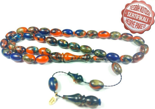 Ahmet Damar Usta İşi İmzalı Altın Varaklı Arizona Firuze Sertifikalı 3420