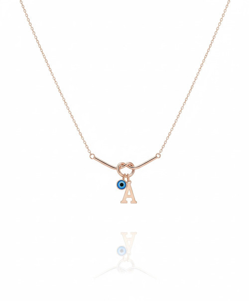 Aşk Düğümü Gümüş Kolye - Altın