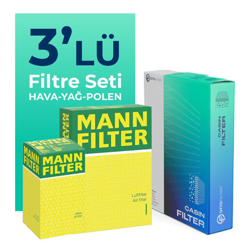MANN Peugeot Expert 1.5 Dizel Filtre Bakım Seti (2017-2025) 3 Lü