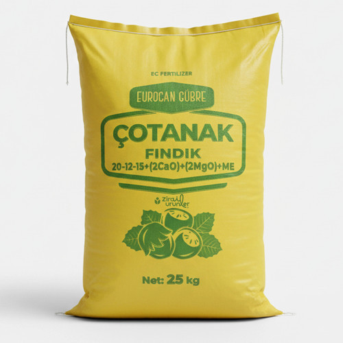 can Çotanak Fındık 20-12-15+(2CaO)+(2MGO)+ME 25kg Fertil NPK Granül Gübre