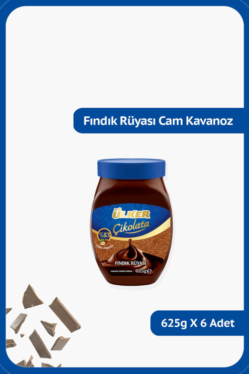 Fındık Rüyası Kakaolu Fındıklı Krema - %13 Türk Fındığı - 625 Gram - 6 Adet