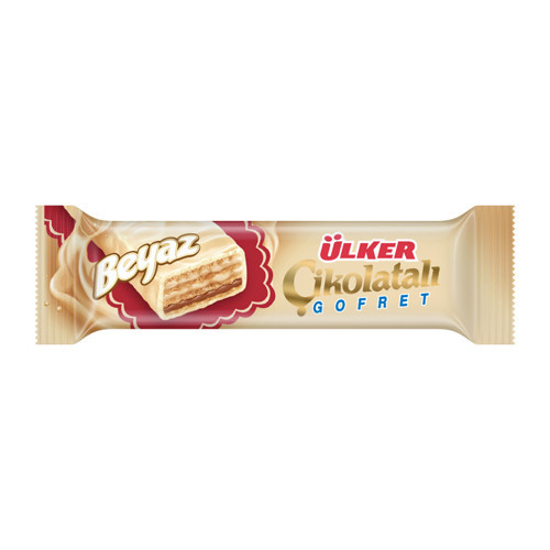 ÇİKOLATALI GOFRET Beyaz - 35 gram - 144 Adet