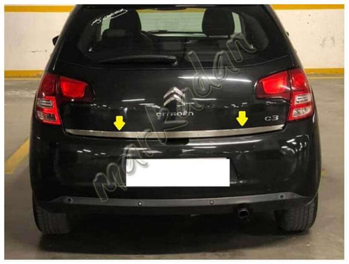 Citroen C3 Krom Bagaj Alt Çıta 2009-2016 Paslanmaz Çelik