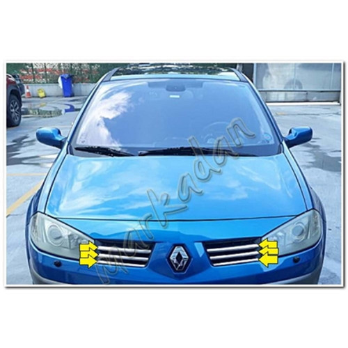 Renault Megane 2 Ön Panjur Nikelajı 2004-2005 6 Parça P.Çelik