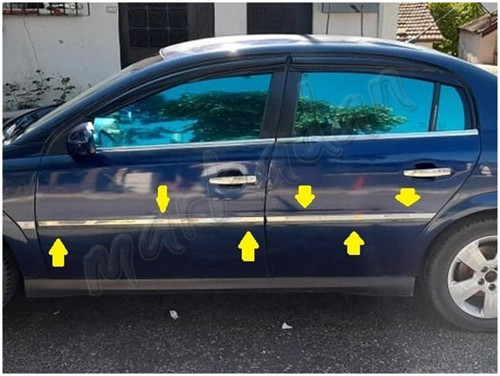 Opel Vectra C Krom Yan Kapı Çıtası 2002-2009 4 Parça P.Çelik