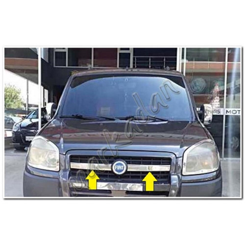 Fiat Doblo Ön Panjur Nikelajı 2006-2012 2 Parça P.Çelik